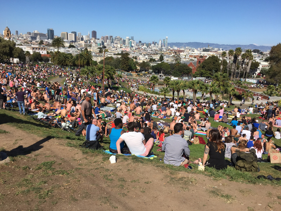 A pretty normal Sunday afternoon in Dolores Park.
