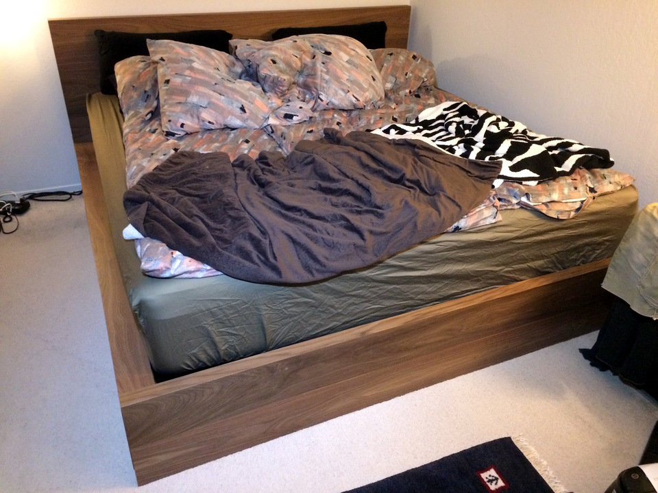 Unser neues King-Size Bett.
