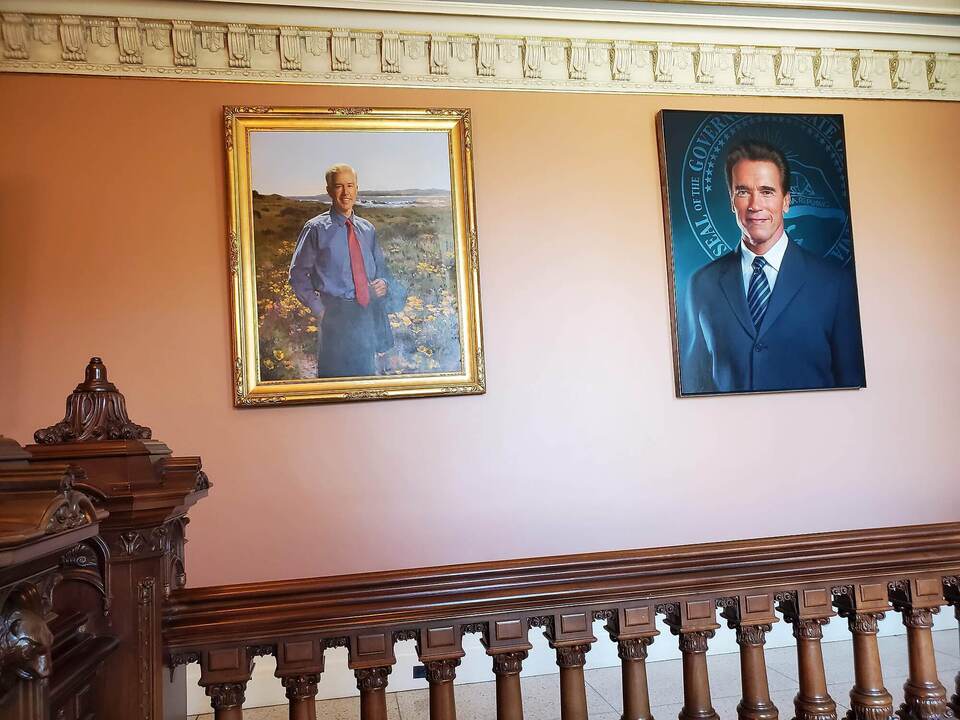 Frühere kalifornische Gouvaneure, rechts Arnold Schwarzenegger