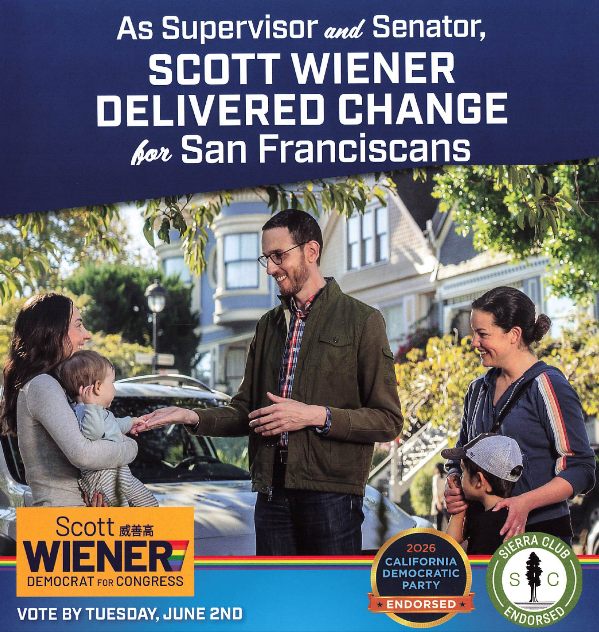 Scott Wiener will ins Repr&auml;sentantenhaus gew&auml;hlt werden.