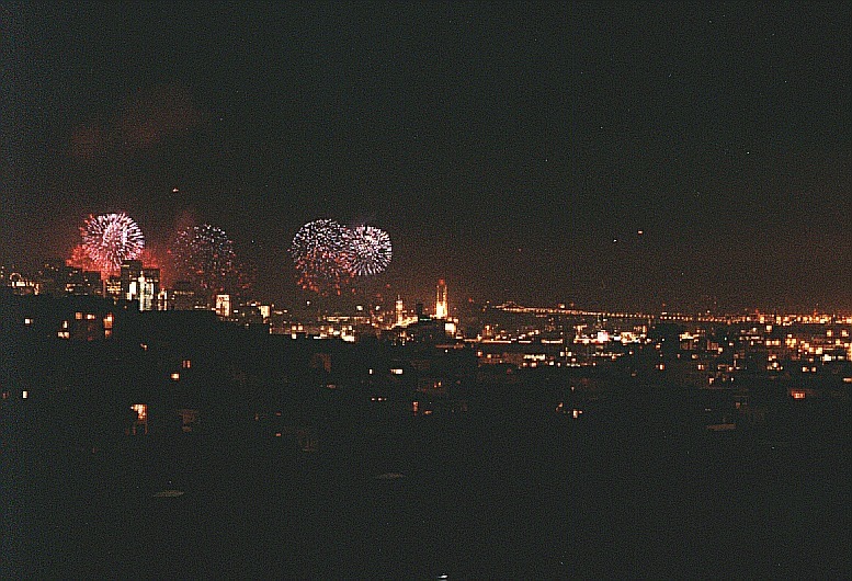Jahr-2000-Feuerwerk in San Francisco ...
