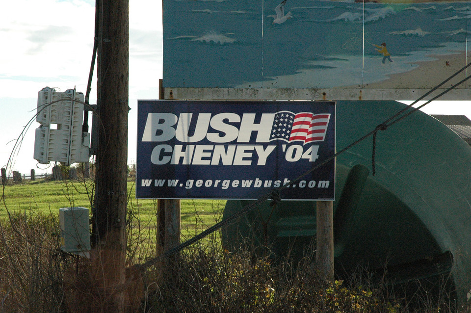 Wahlplakat für Bush und Cheney