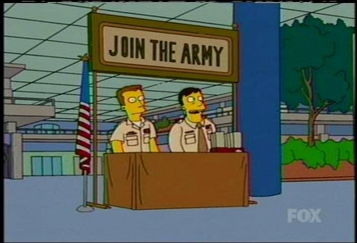 Zwei Recruiter der US Army mühen sich in einer Shopping-Mall ab.