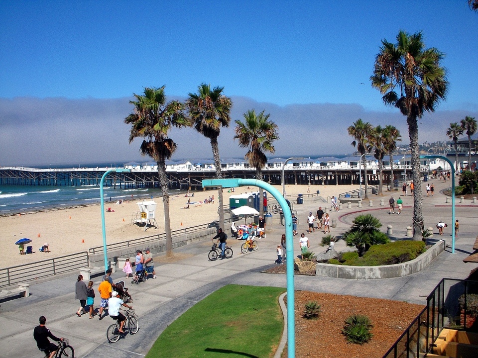 Die Strandpromenade in San Diegos Stadteil "Pacific Beach"