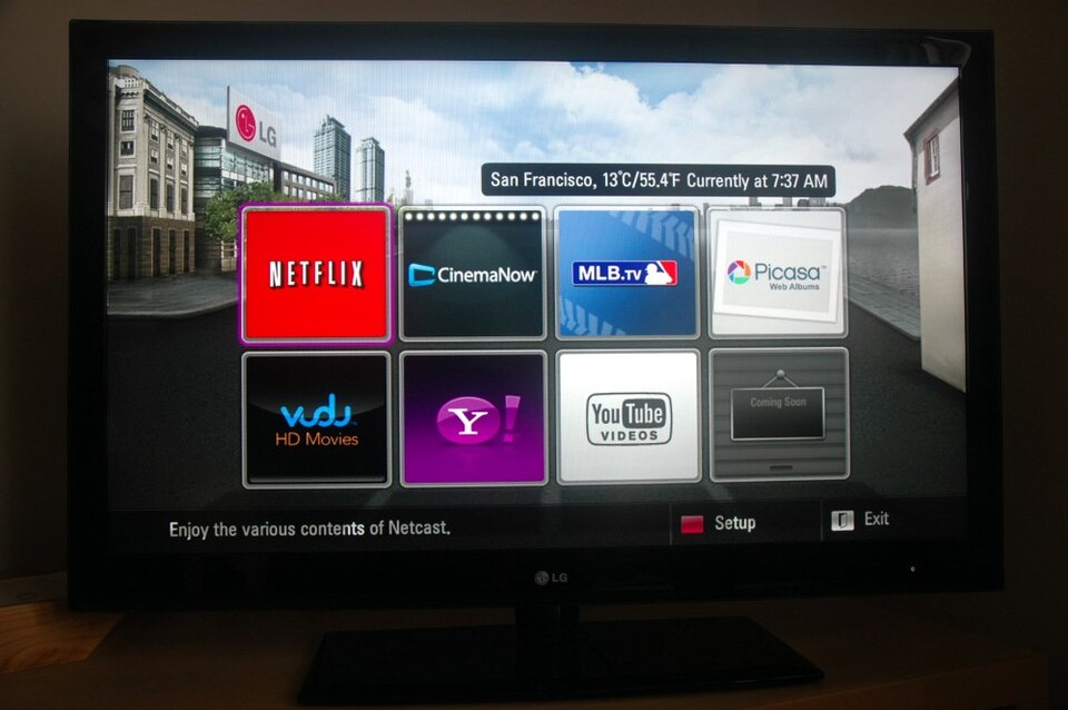 Der neue Fernsehkasten hat Netflix schon eingebaut.