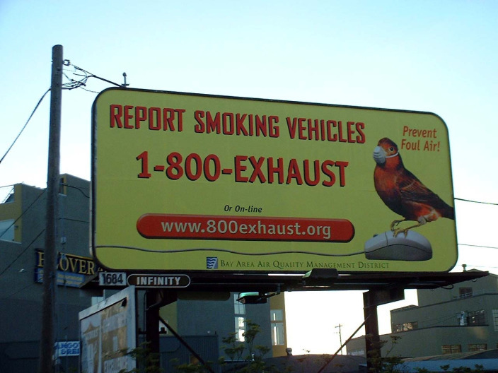 The toll-free 1-800 number for reporting smelly cars.
