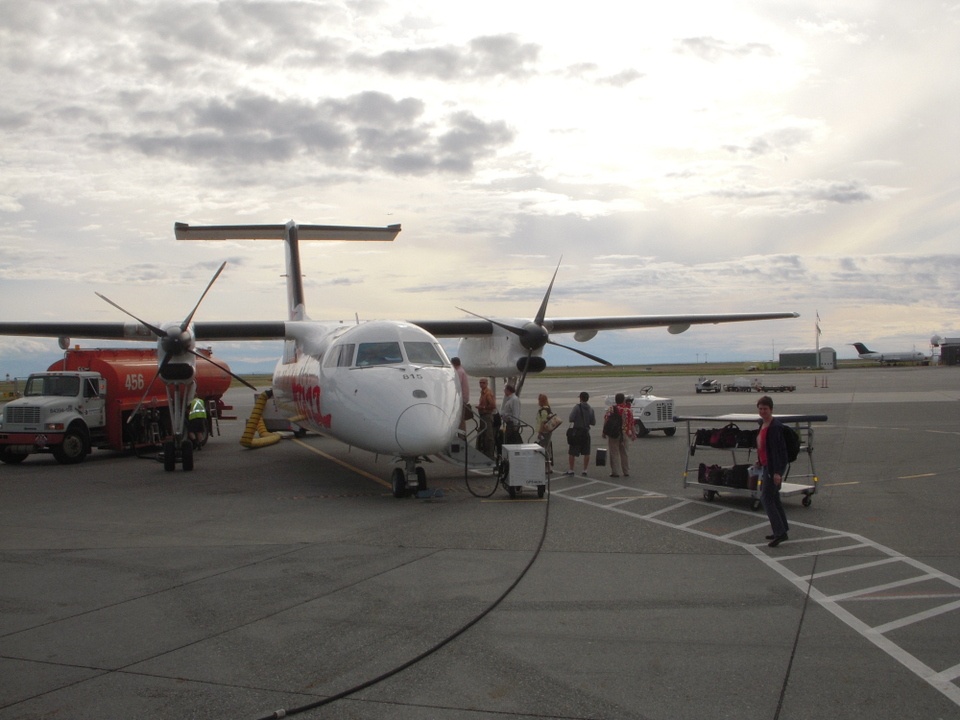 Von Vancouver in Kanada geht's mit einer Propellermaschine nach Vancouver Island.