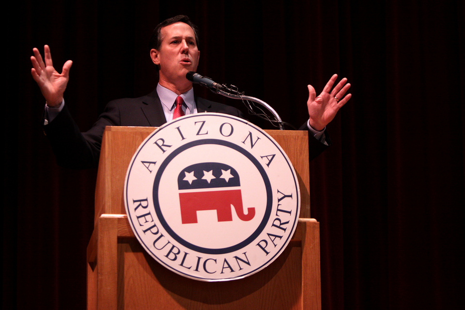 Überraschungssieger in einigen Bundesstaaten: Rick Santorum Foto: flickr[Gage Skidmore|gageskidmore/6918187835]