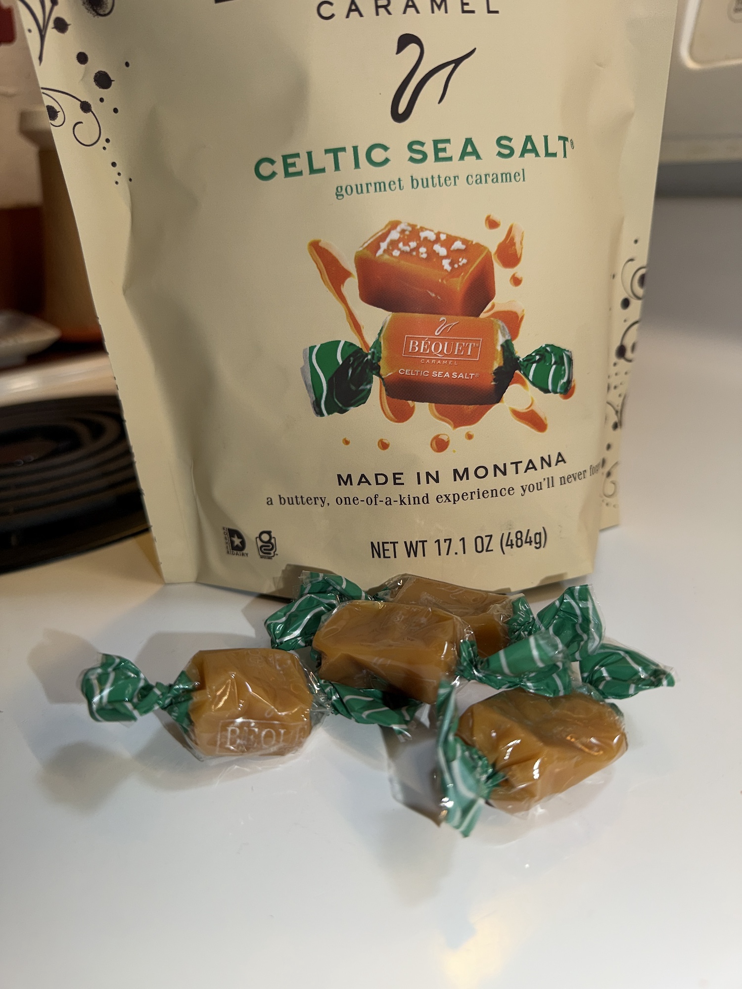 Delicious caramel candies at an exorbitant price.