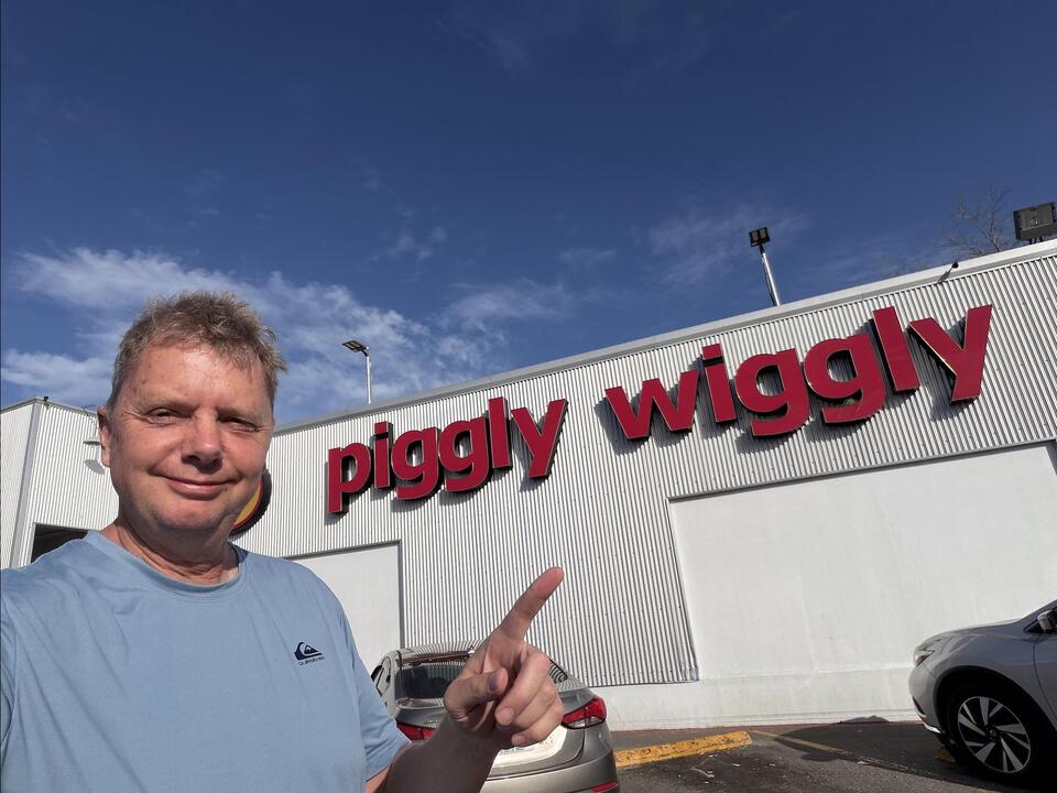 Der Rundbriefreporter testet die Supermarktkette Piggly Wiggly.