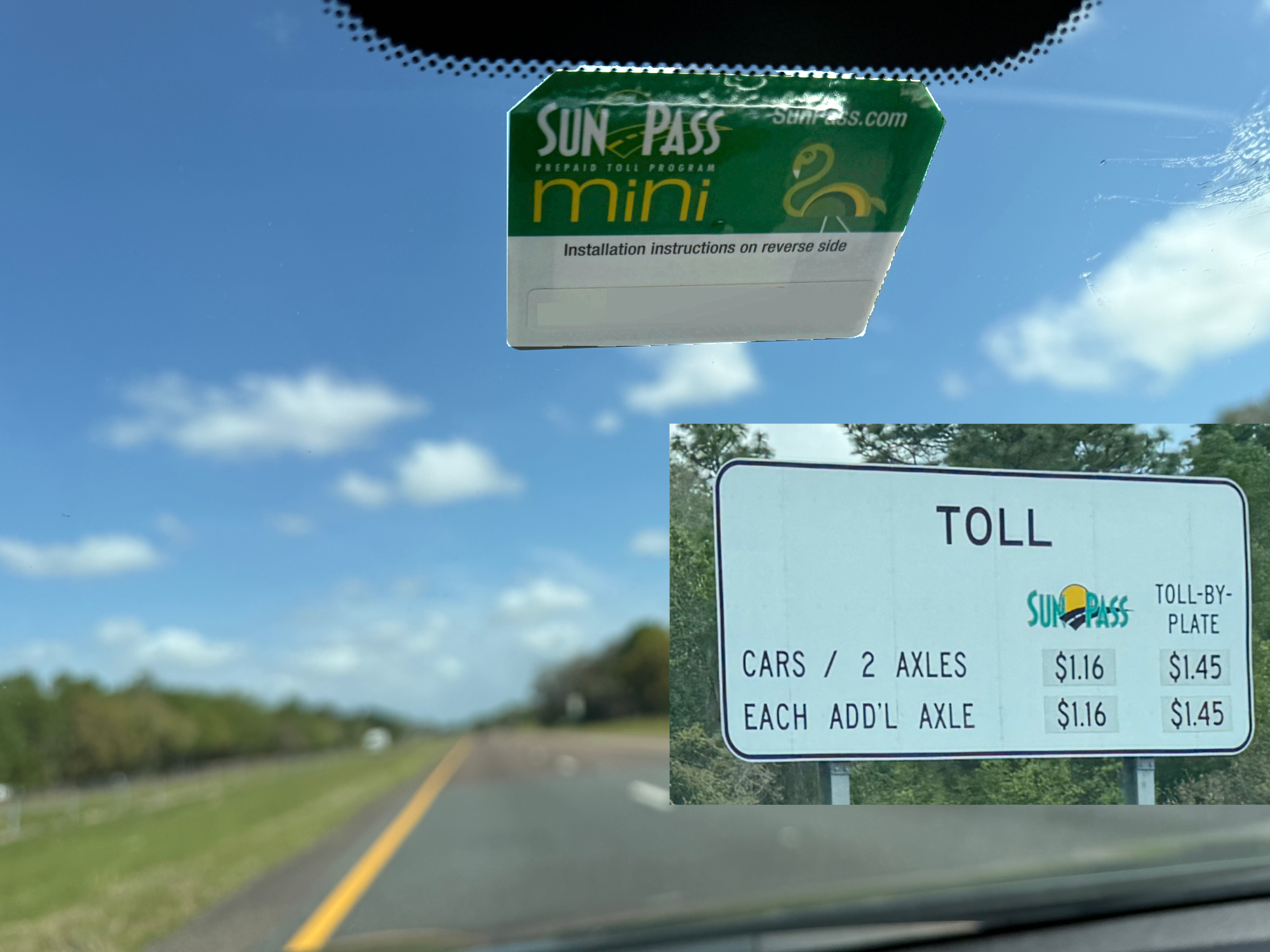 Mit dem SunPass auf Mautstra&szlig;en durch Florida.